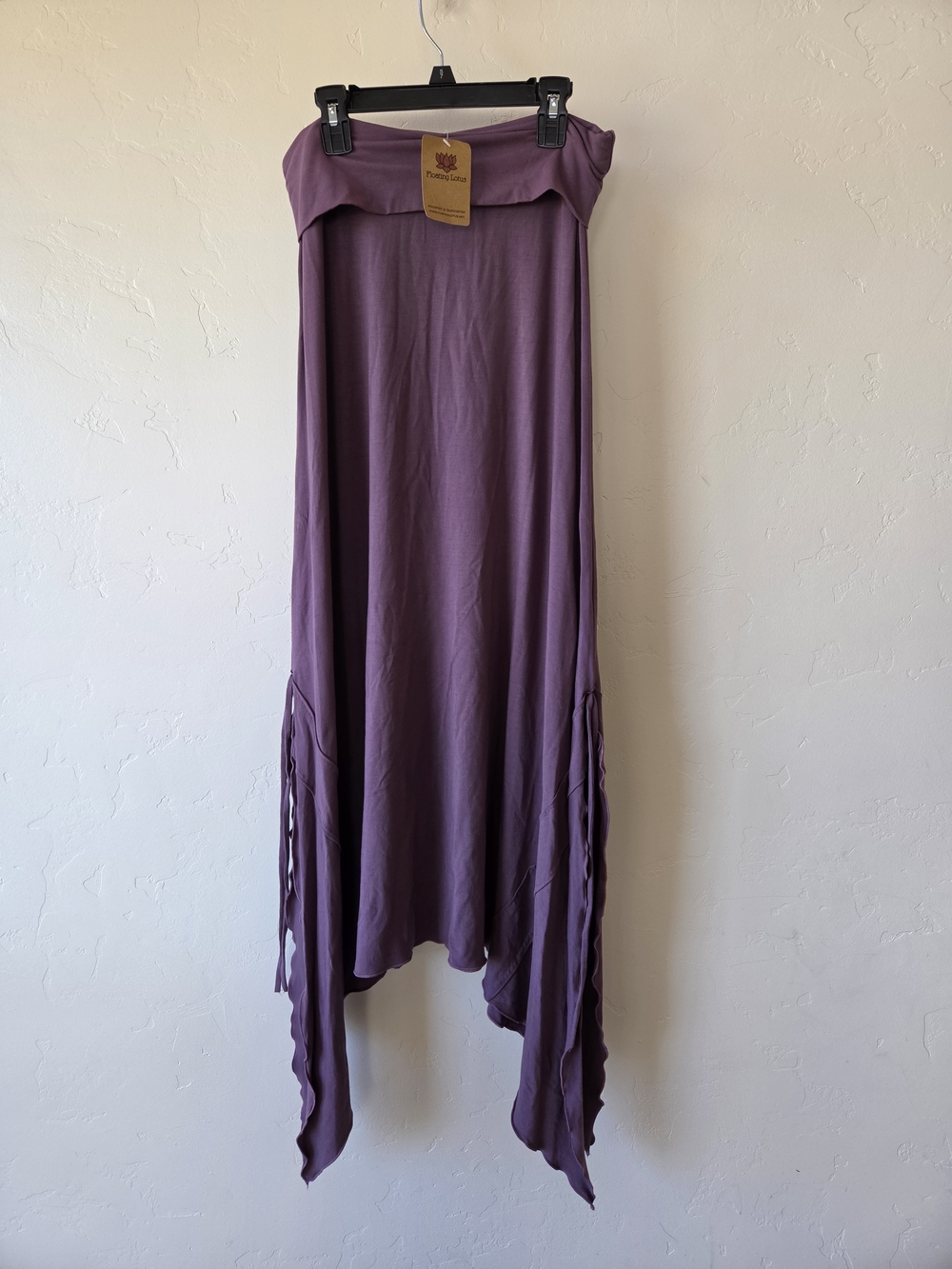 Flowing Lavender Handkerchief Hem Maxi Skirt